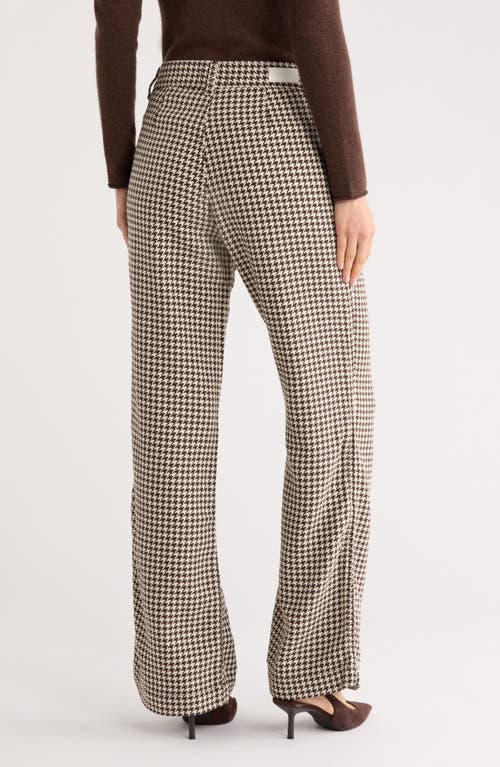 Dl1961 Desi Houndstooth Cotton Wide Leg Pants In Gray