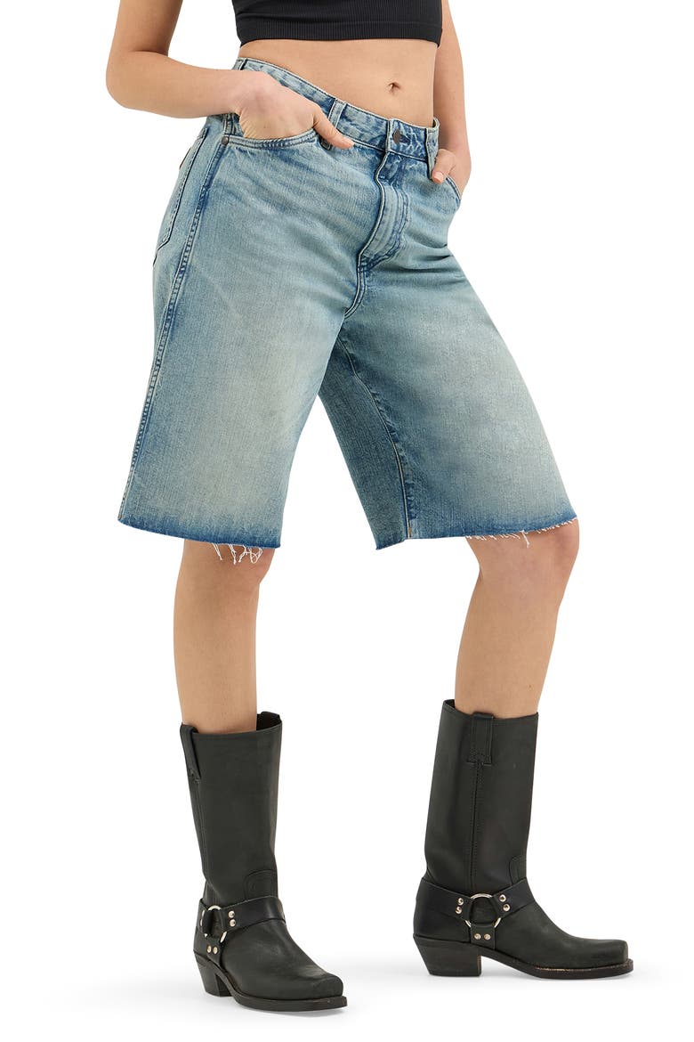 Jort Cutoff Denim Shorts, Main, color, SAND SURF