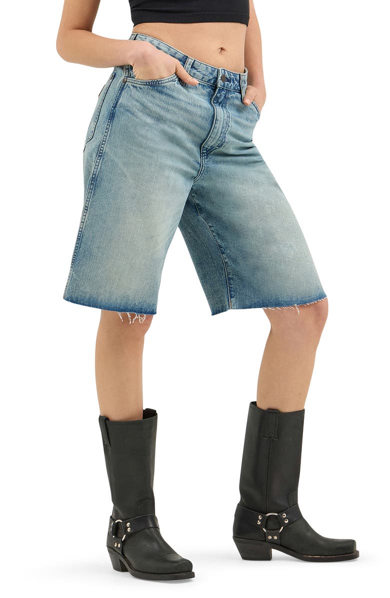 Wrangler Jort Cutoff Denim Shorts, Main, color, Sand Surf