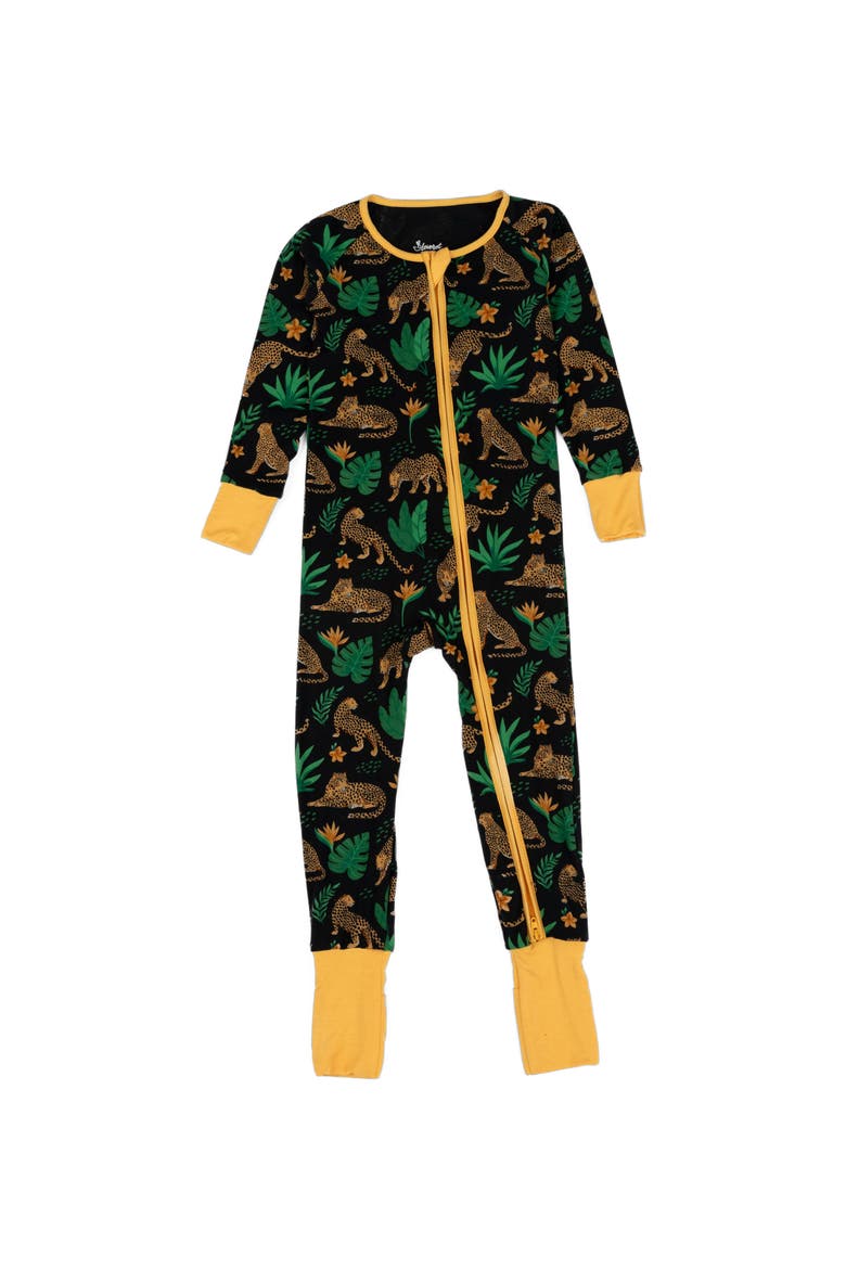 Viscose Matching Family Holiday Pajama Sleeper, Reindeer & Polar Bear Prints, Main, color, Leopard