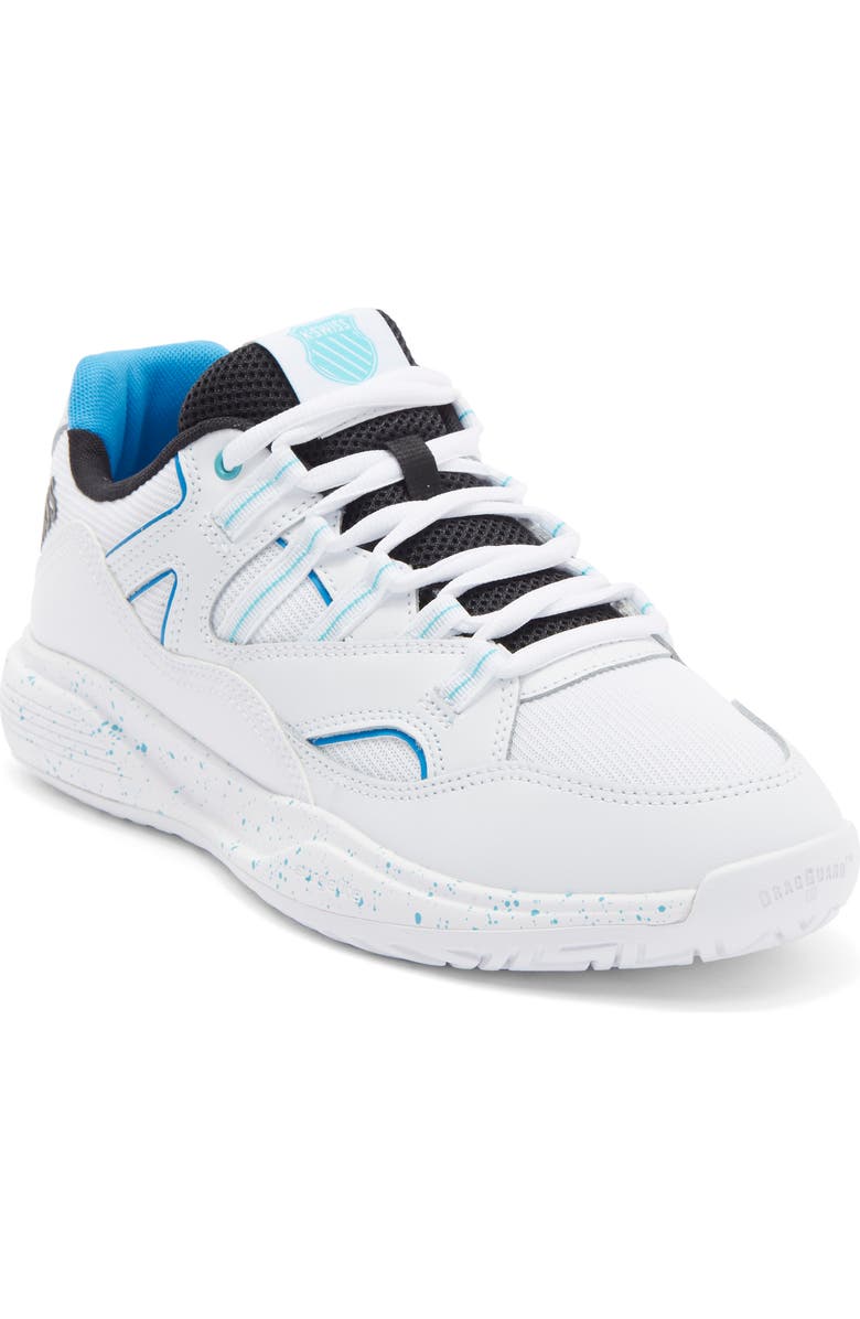 K-Swiss Tura Team Court Sneaker, Main, color, White/ Brillant Blue/ Black