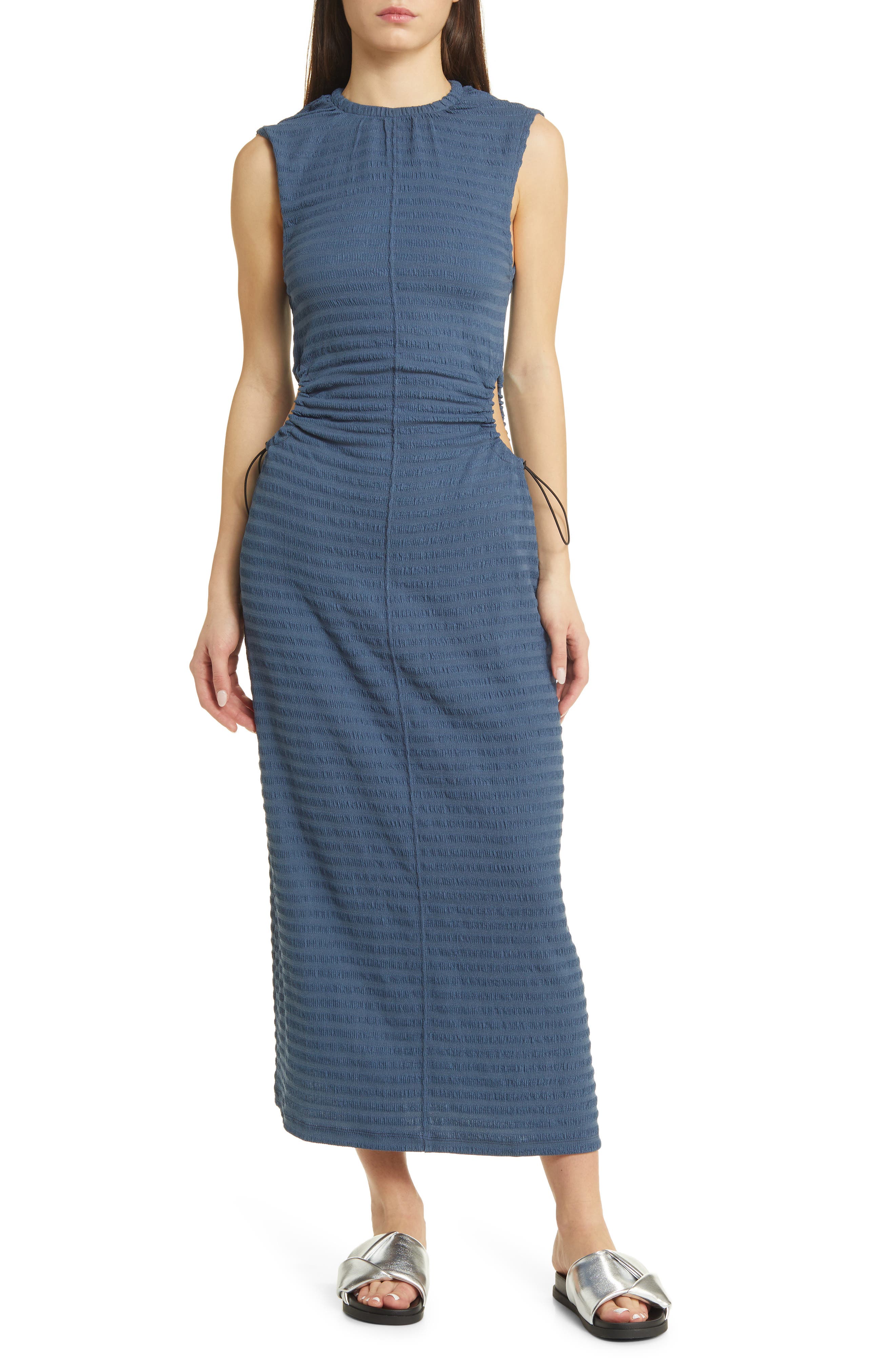 ASOS DESIGN Crinkle Cutout Dress (Women) | Nordstromrack