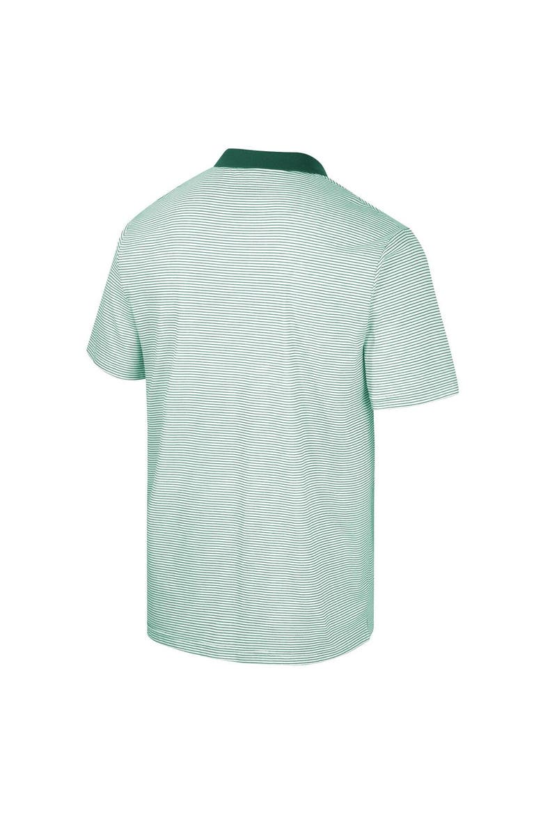 Men's Colosseum White Michigan State Spartans Print Stripe Polo, Alternate, color, White