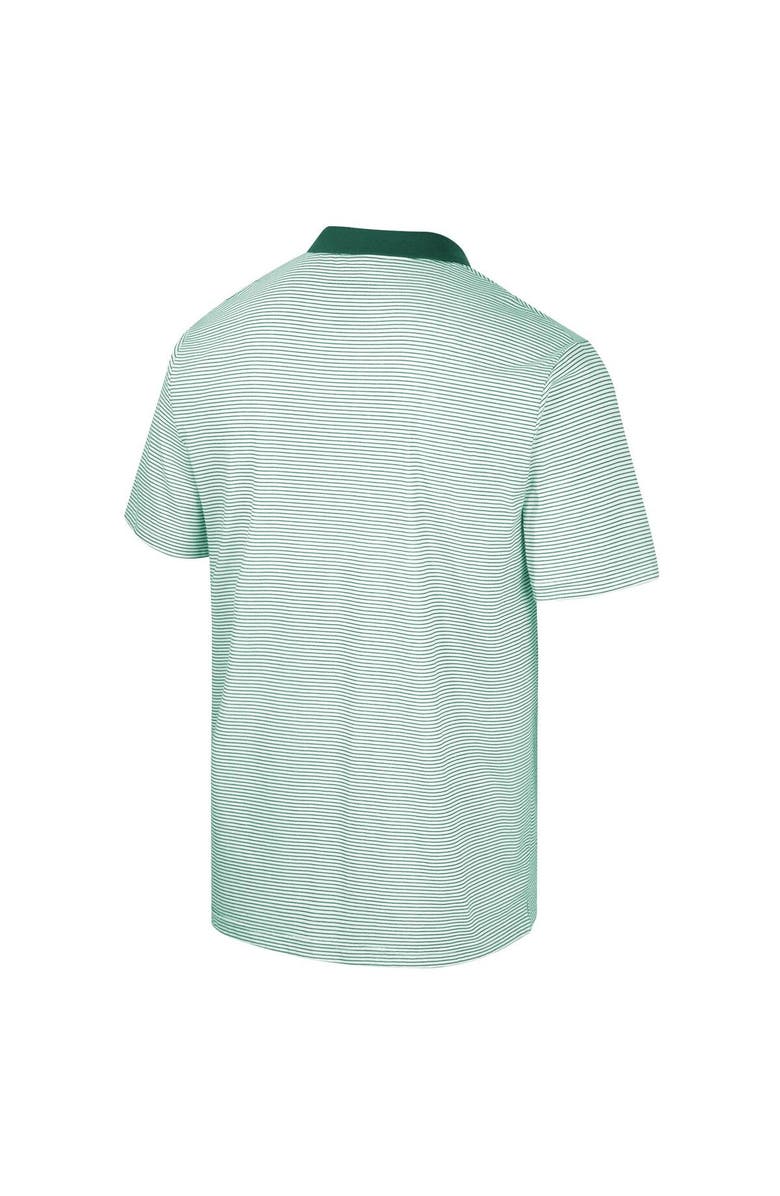 COLOSSEUM Men's Colosseum White Michigan State Spartans Print Stripe Polo, Alternate, color, White