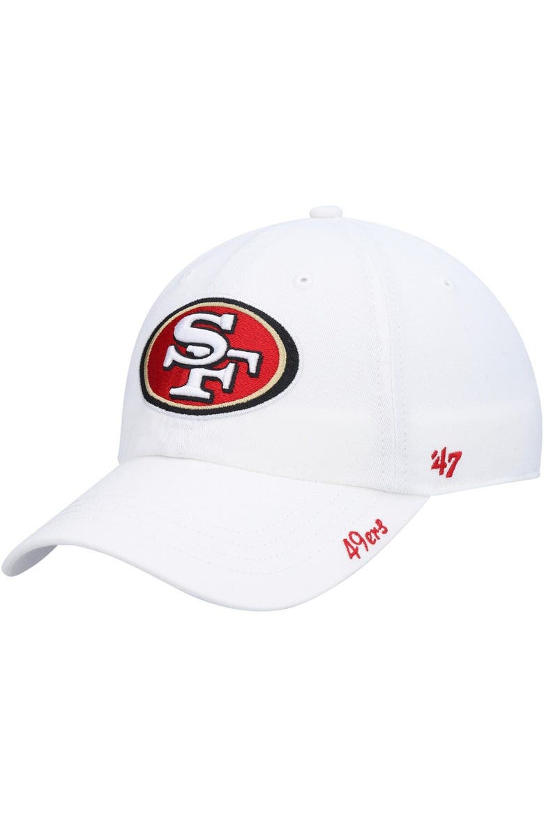 Women's '47 White San Francisco 49ers Miata Logo Clean Up Adjustable Hat, Main, color, White