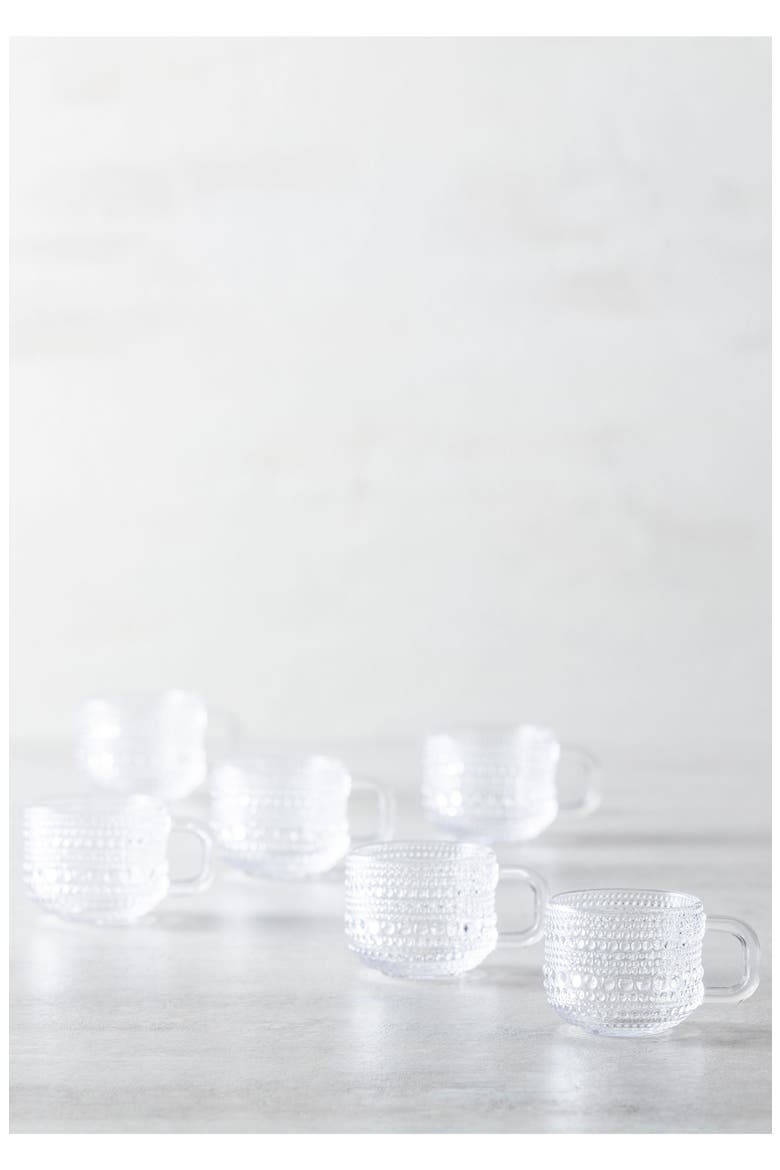 Jupiter Set of 6 Espresso Cups, Alternate, color, CLEAR