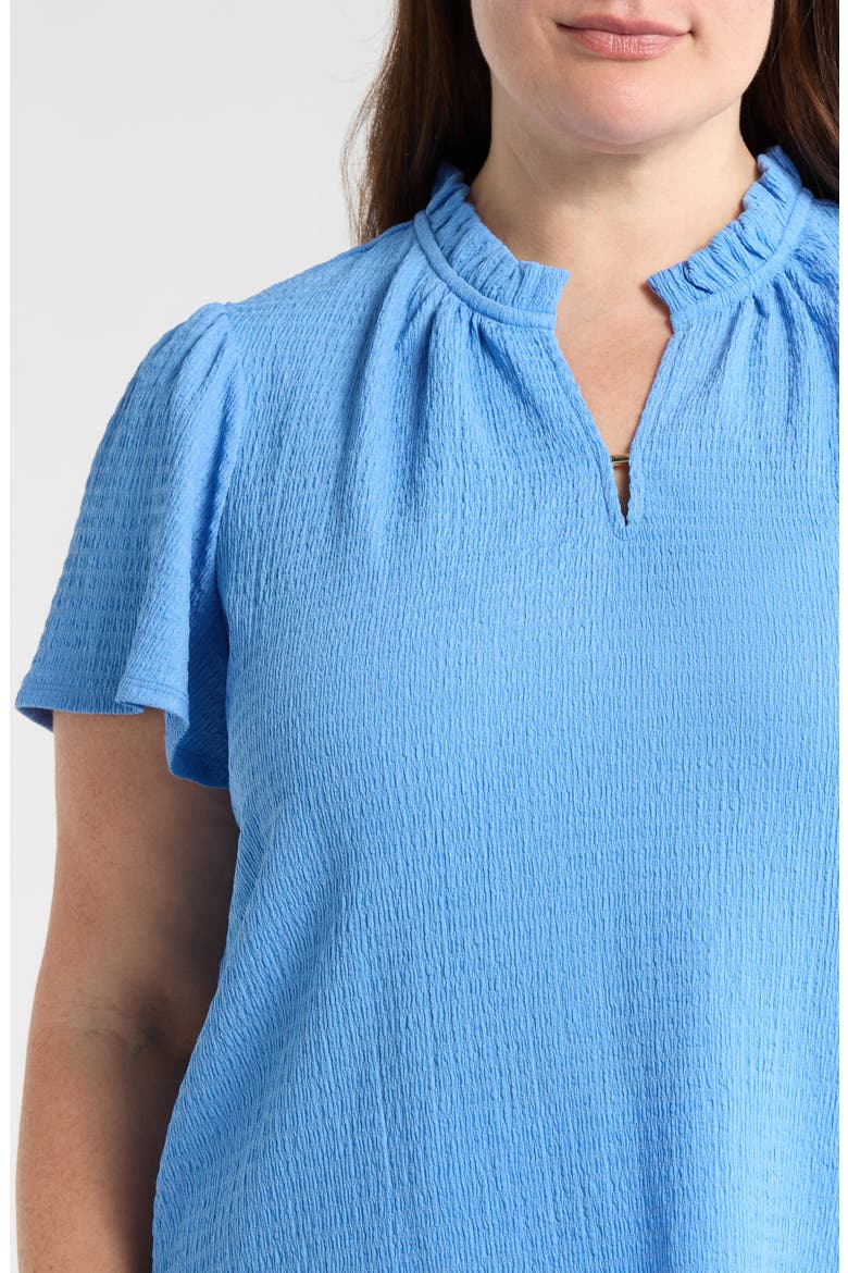 Flutter Sleeve Tee, Alternate, color, BLUE HORIZON