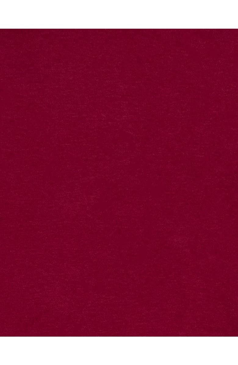 Leveret Kids Two-Piece Solid Cotton Matching Family Pajamas, Alternate, color, Maroon