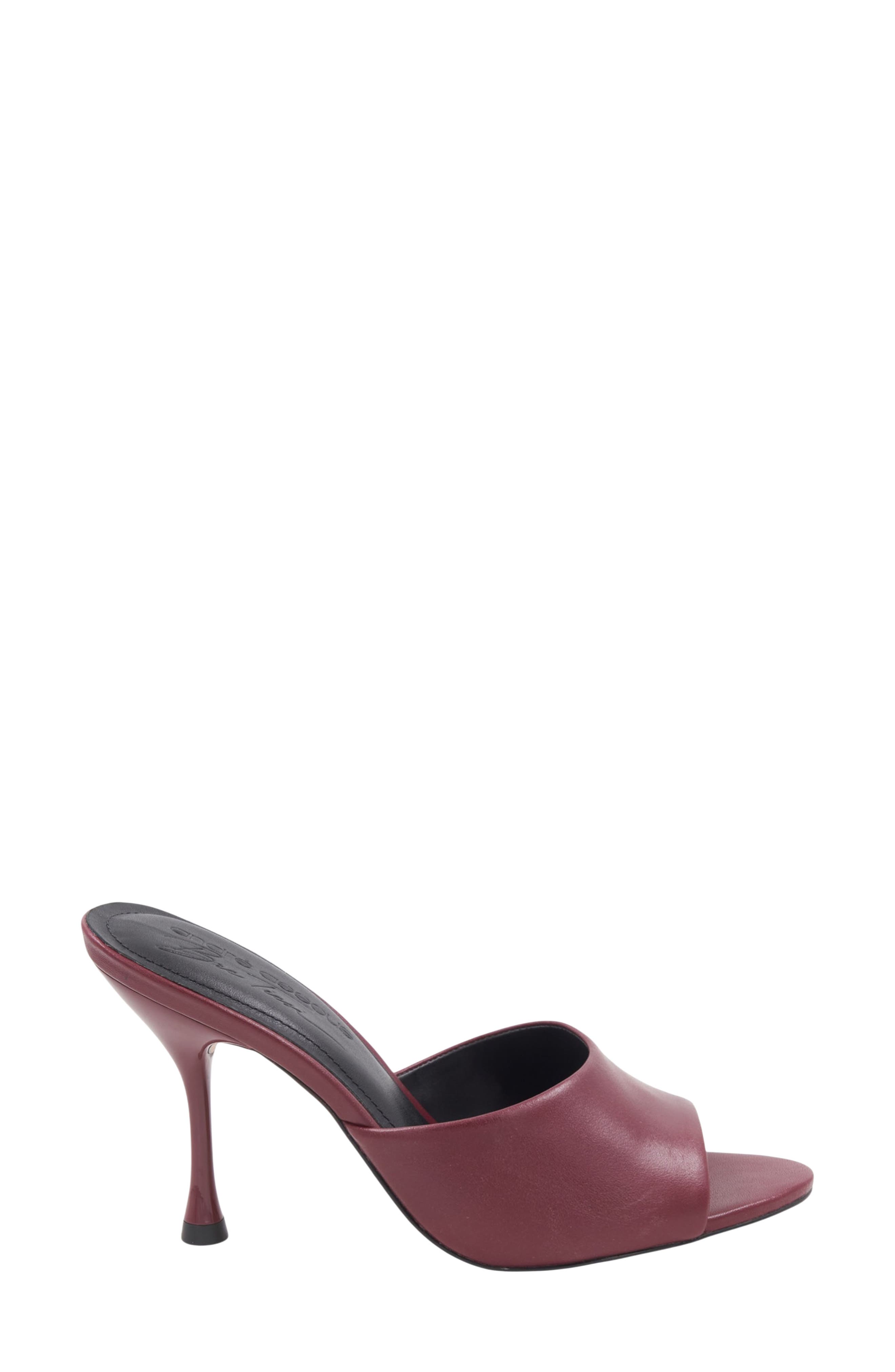 x Bre Tiesi Eve Slide Sandal, Alternate, color, MERLOT LEATHER