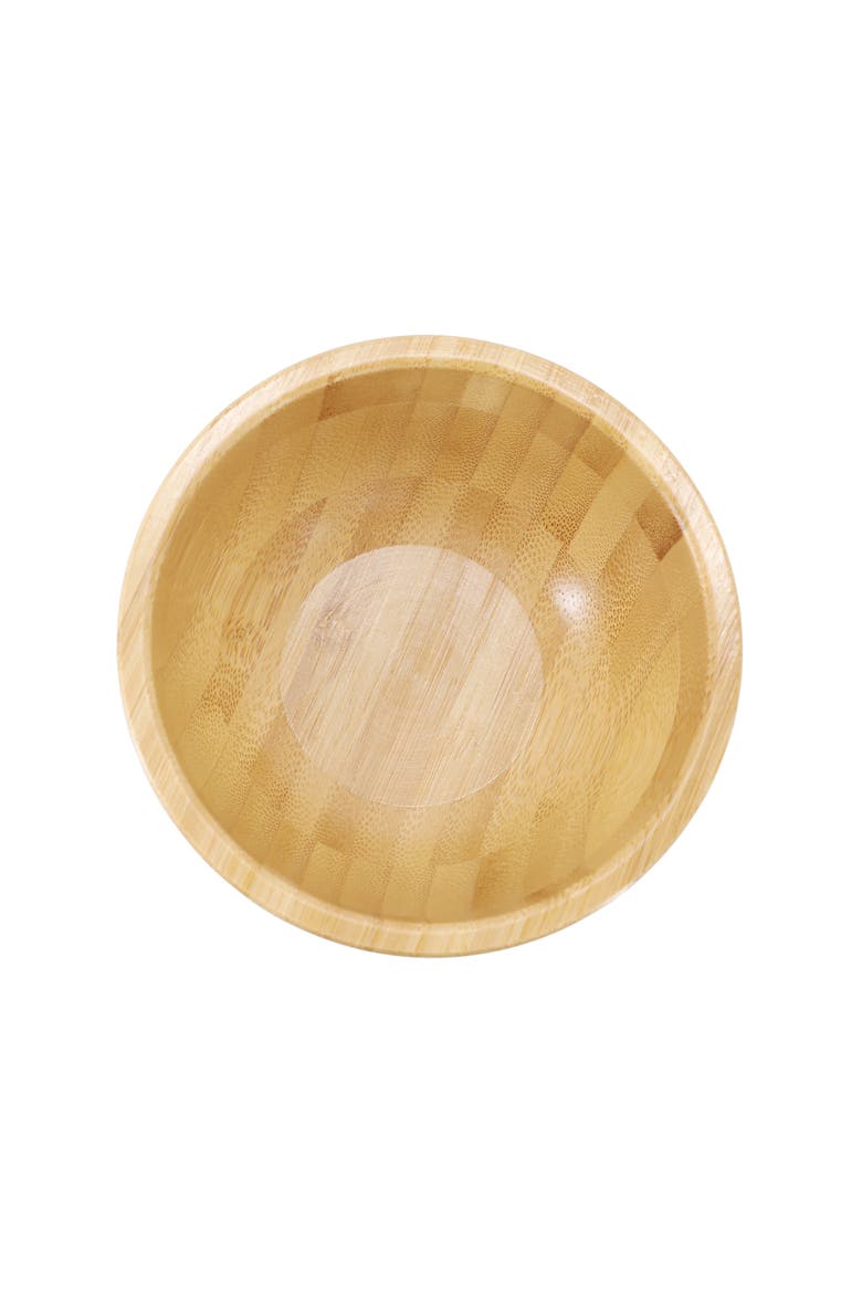 4 Piece 4.75 Inch Wood Salad Bowl Set, Alternate, color, Bamboo