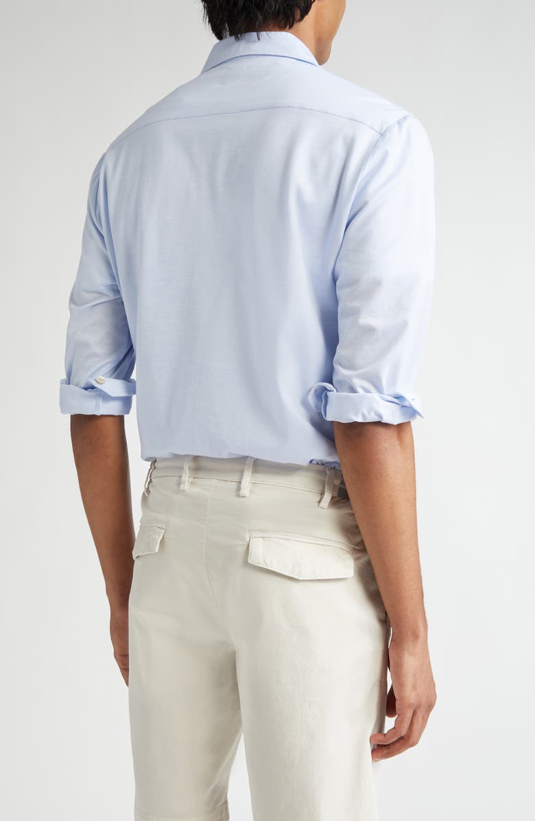 Eleventy Dandy Cotton Button-Up Shirt, Alternate, color, Denim