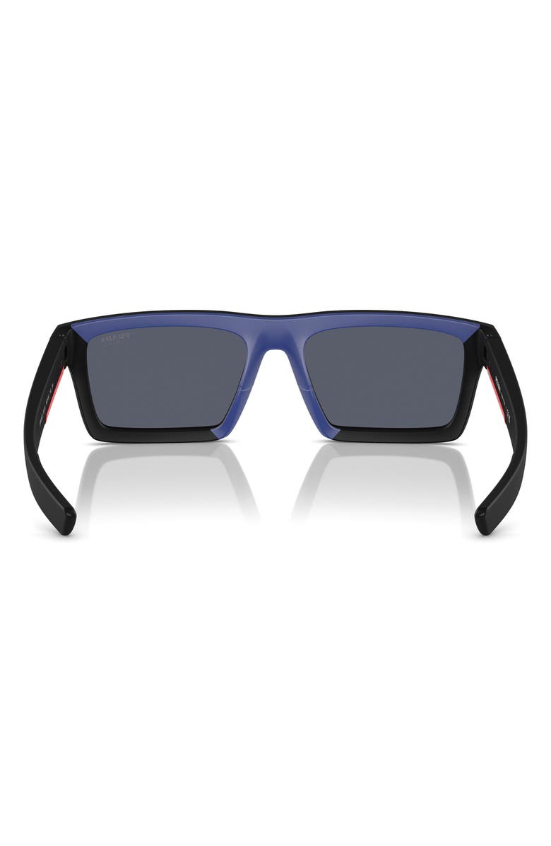 Prada Linea Rossa 55mm Rectangular Sunglasses, Alternate, color,