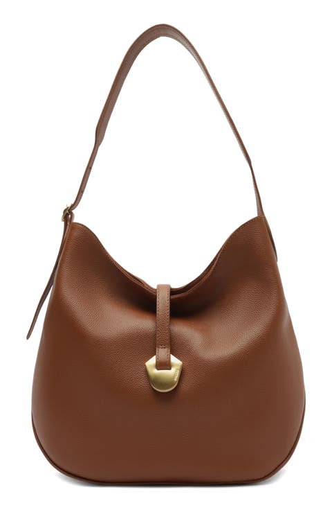 Large Sabrina Leather Hobo Bag