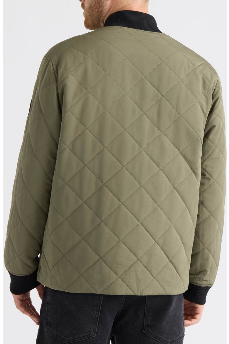 Lorgan Quilted Bomber Jacket, Alternate, color, FOREST NIGHT