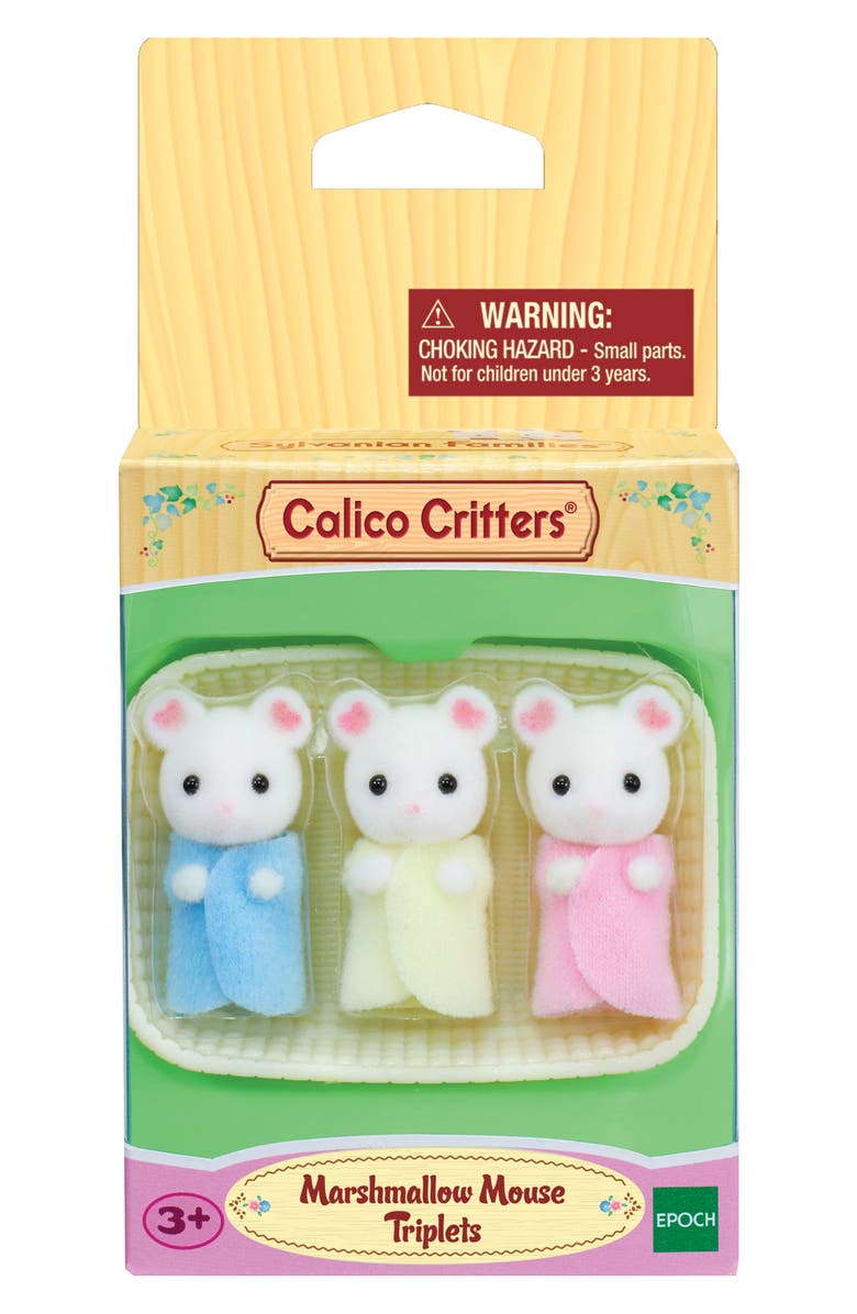 Calico Critters Marshmallow Milk Triplets, Alternate, color, Multi