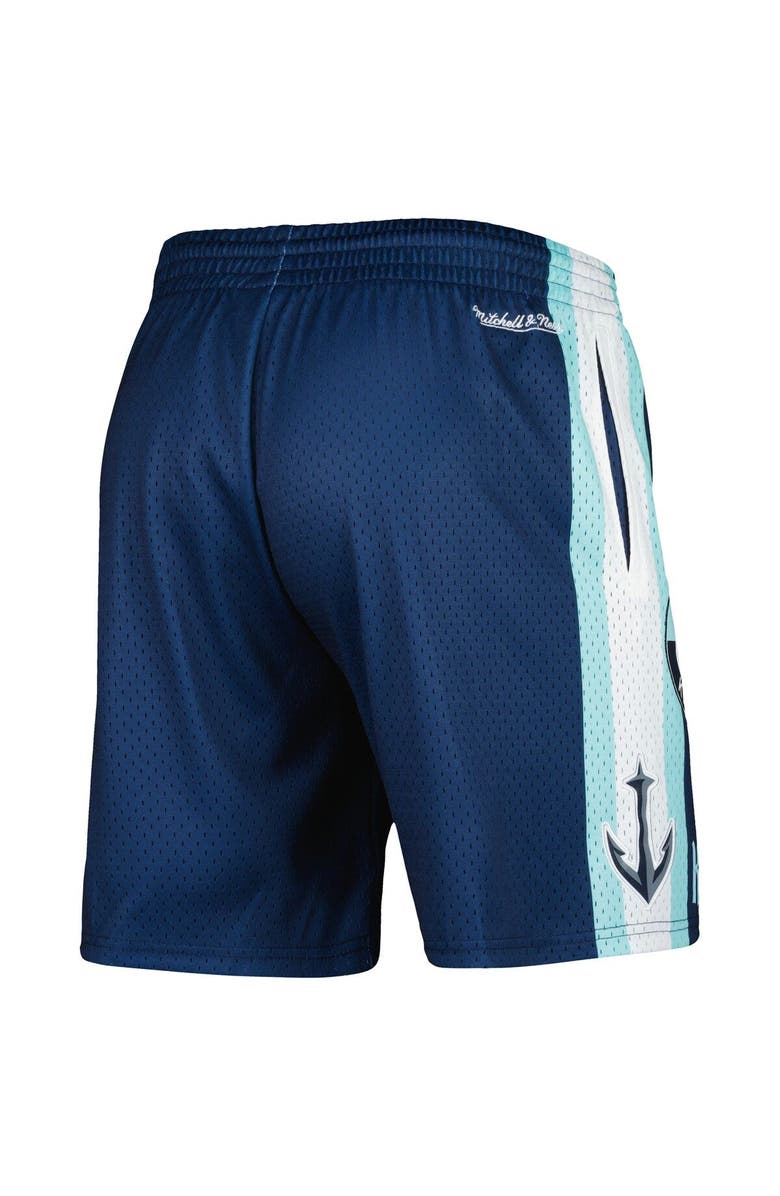 Mitchell & Ness Men's Mitchell & Ness Deep Sea Blue Seattle Kraken City Collection Mesh Shorts, Alternate, color, Navy