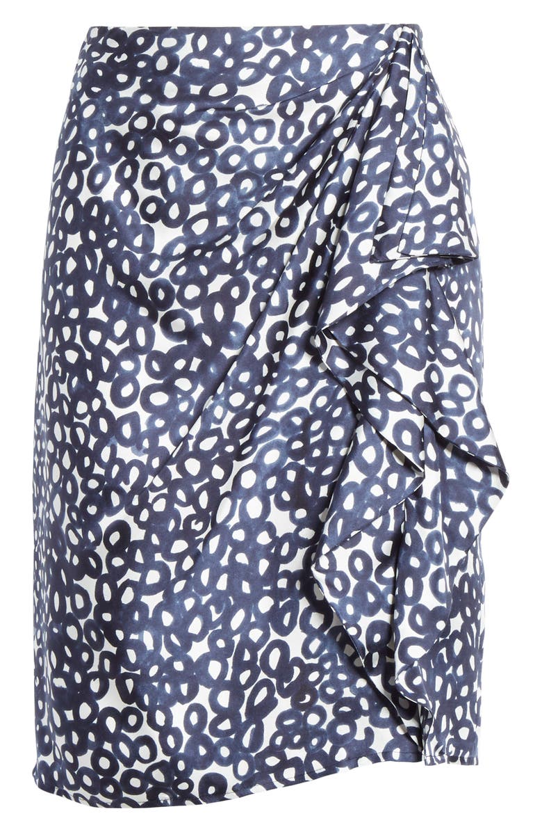 Max Mara Eliadi Ruffle Silk Skirt, Alternate, color, 