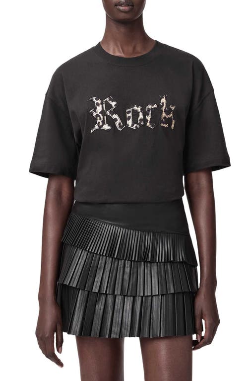Allsaints Rock Etta Oversized T-shirt In Brown