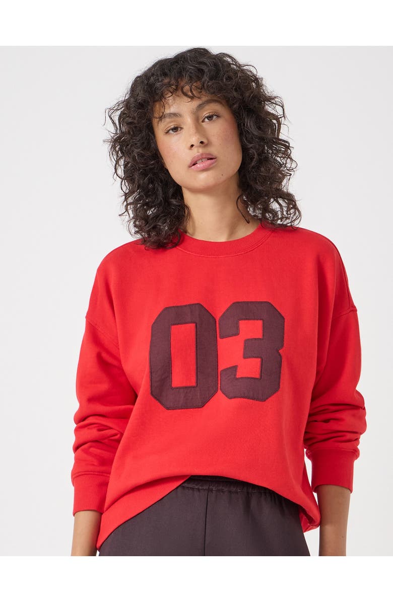 Hush Collegiate 03 Graphic Sweatshirt, Main, color, Bright Red