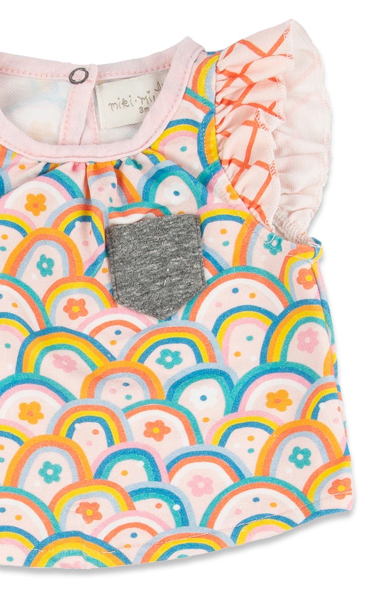 Miki Miette Yasi Ruffle Sleeve Top & Bloomers Set, Alternate, color, Pink