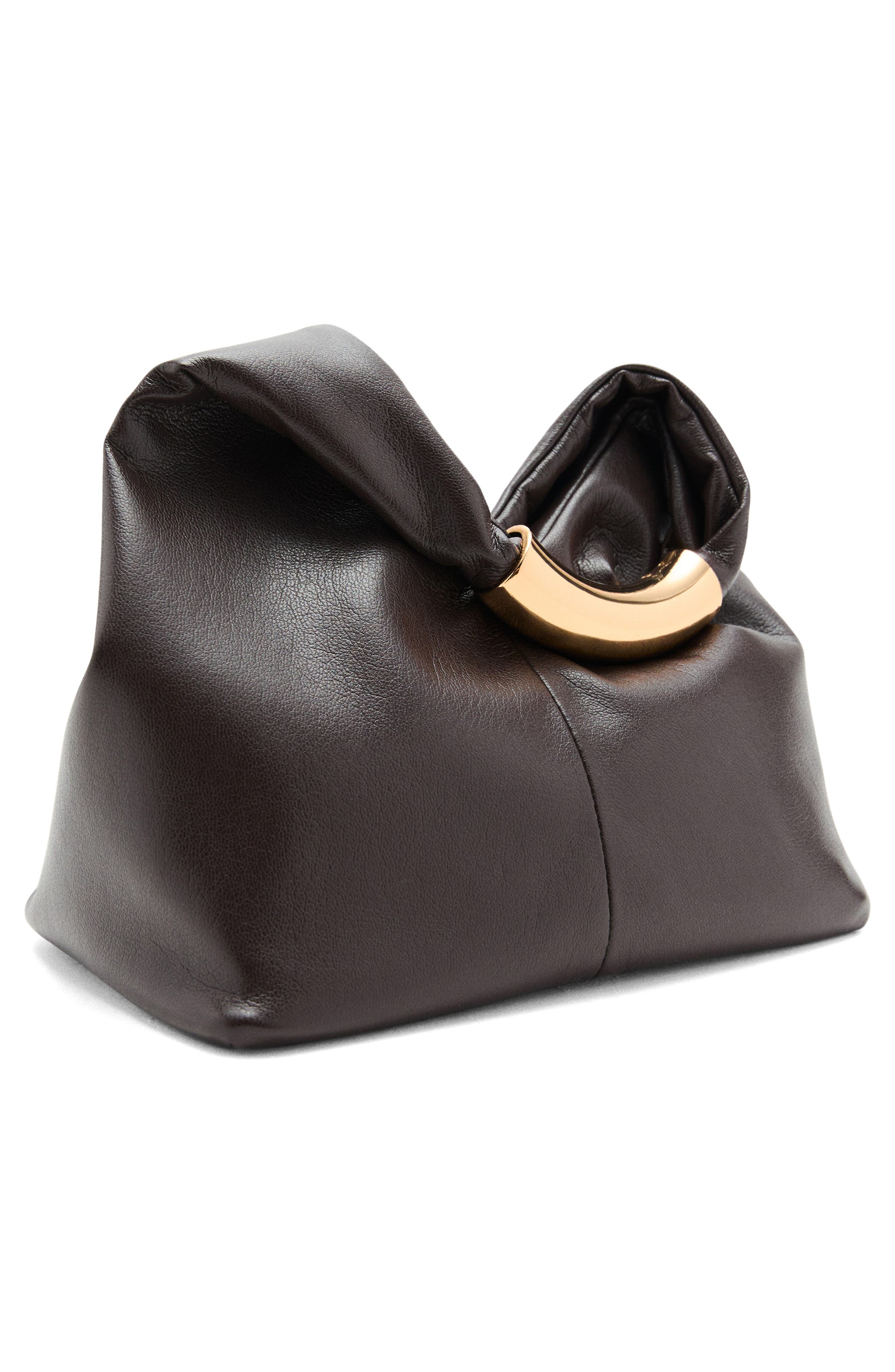 MANGO Faux Leather Top Handle Bag, Alternate, color, 