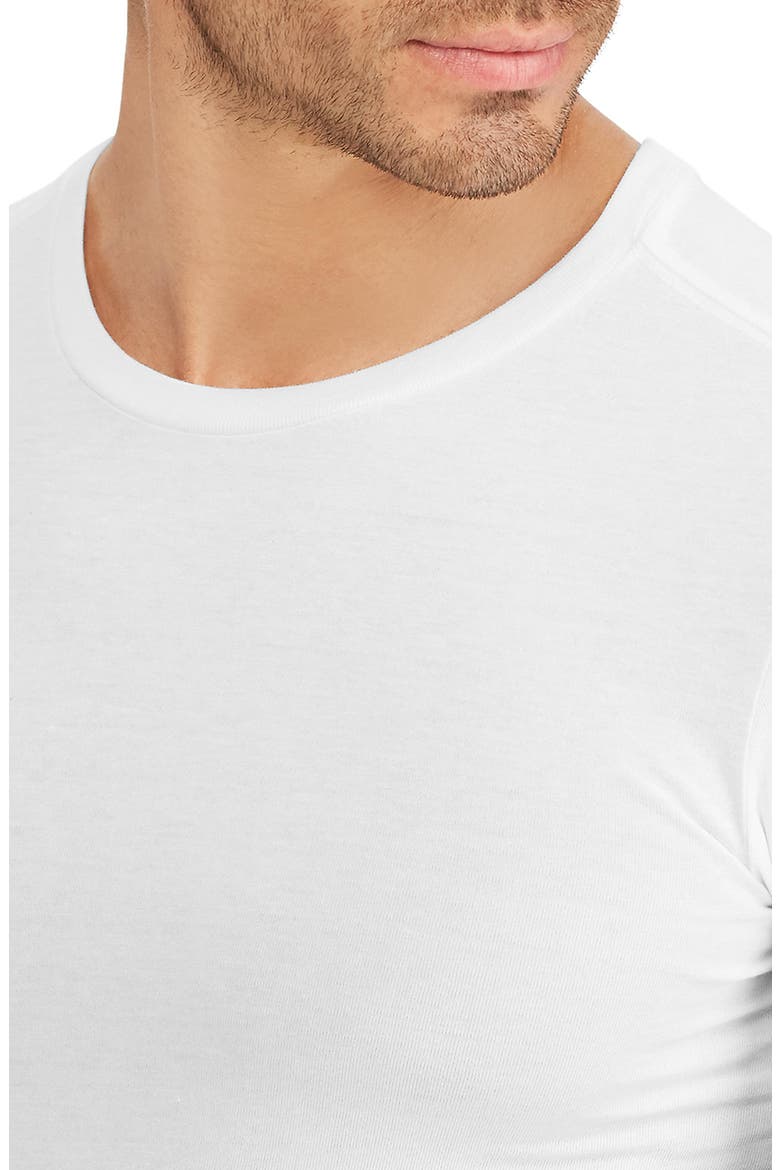 5-Pack Slim Fit Logo Embroidered Crewneck Undershirts, Alternate, color, WHITE/WHITE