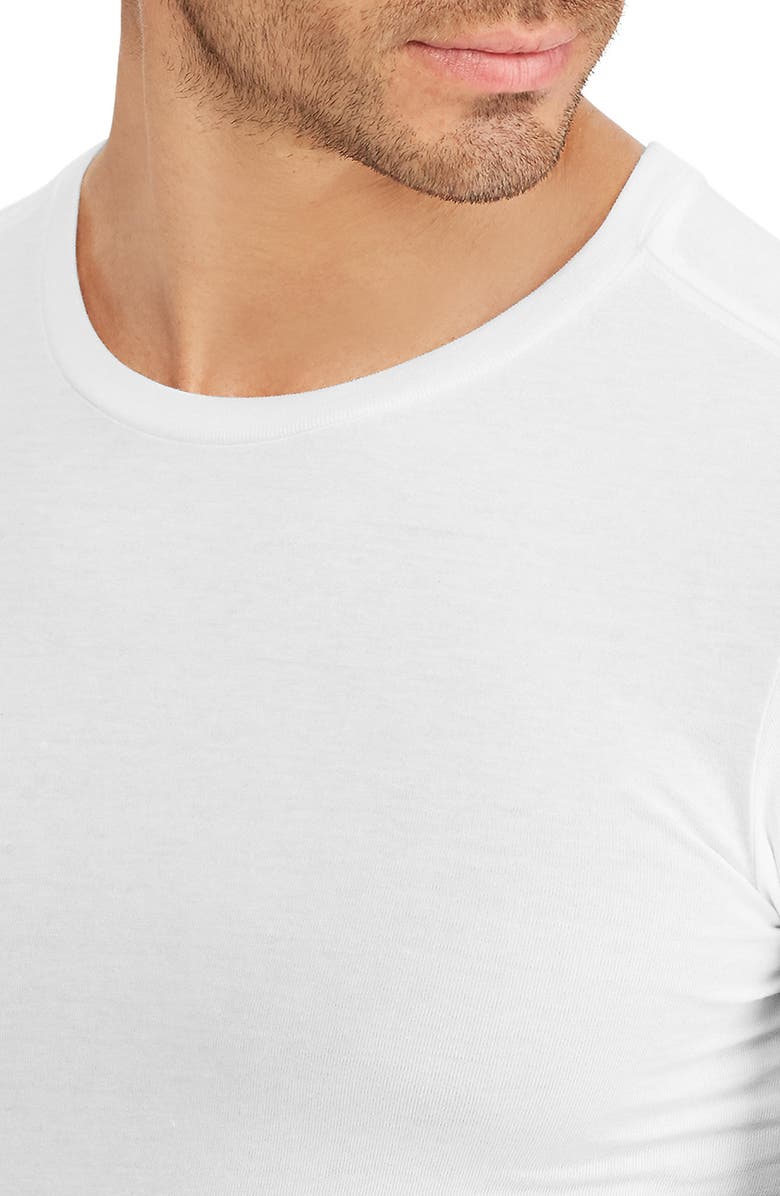 Polo Ralph Lauren 5-Pack Slim Fit Logo Embroidered Crewneck Undershirts, Alternate, color,