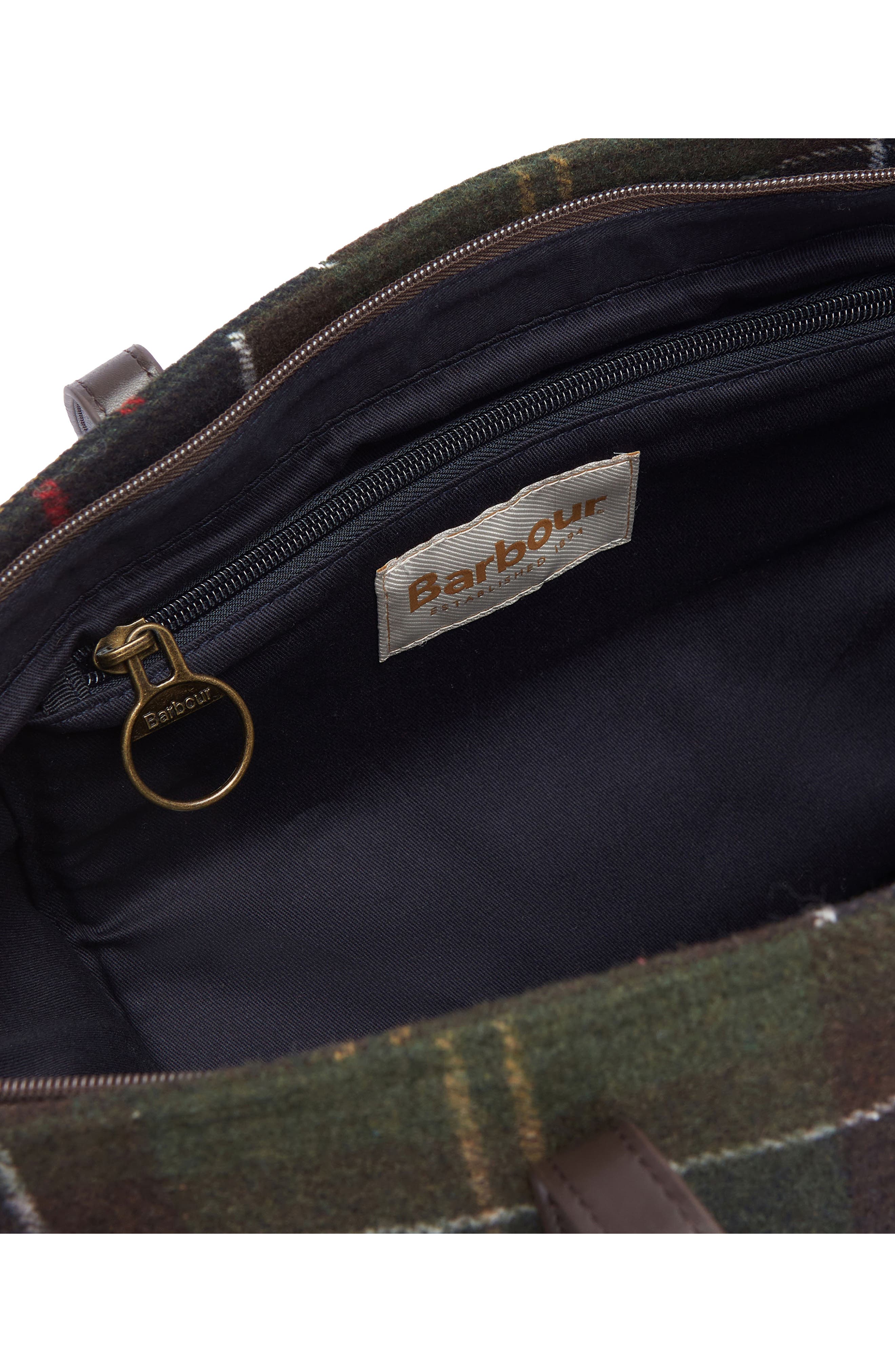 Barbour Witford Tartan Plaid Wool Blend Tote, Alternate, color, 