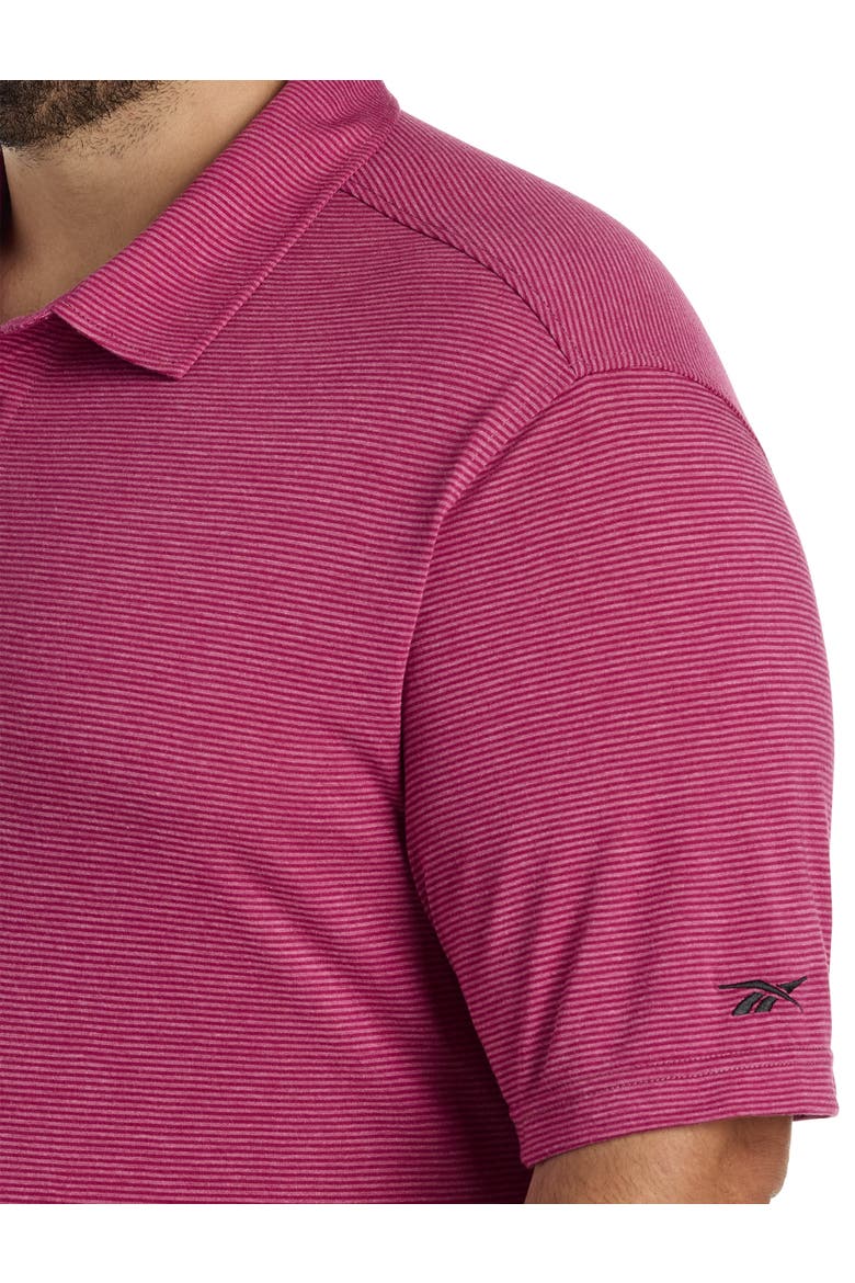 Big & Tall Performance Classic Stripe Polo Shirt, Alternate, color, VERY BERRY
