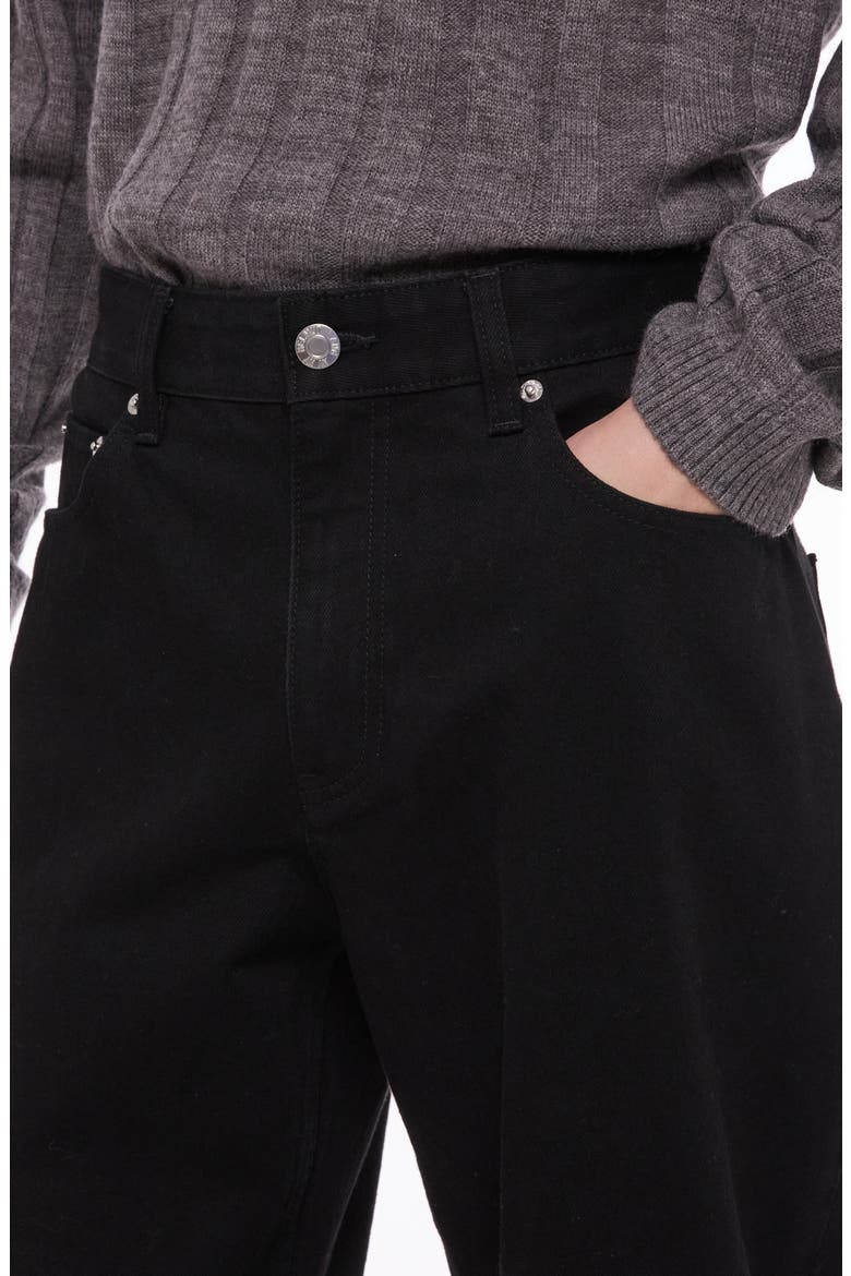 Saddle Wide Leg Jeans, Alternate, color, RINSED BLACK
