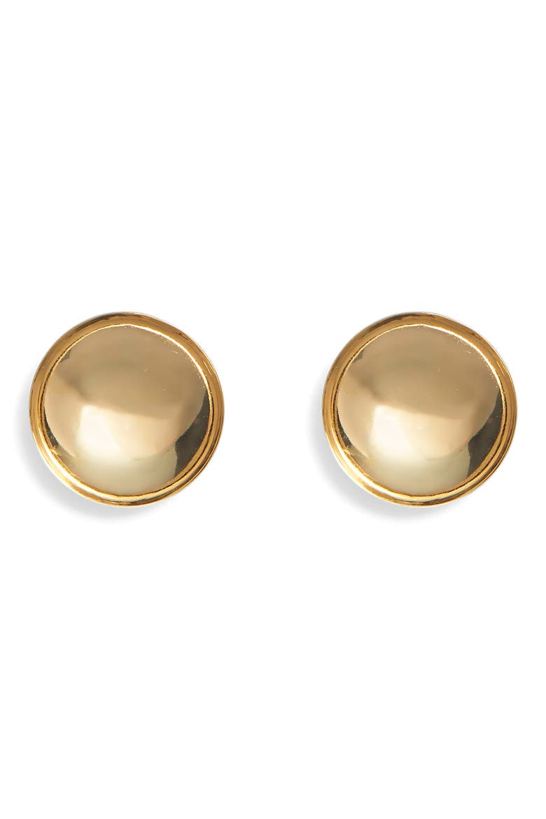 Saucer Statement Earrings, Main, color, GOLD