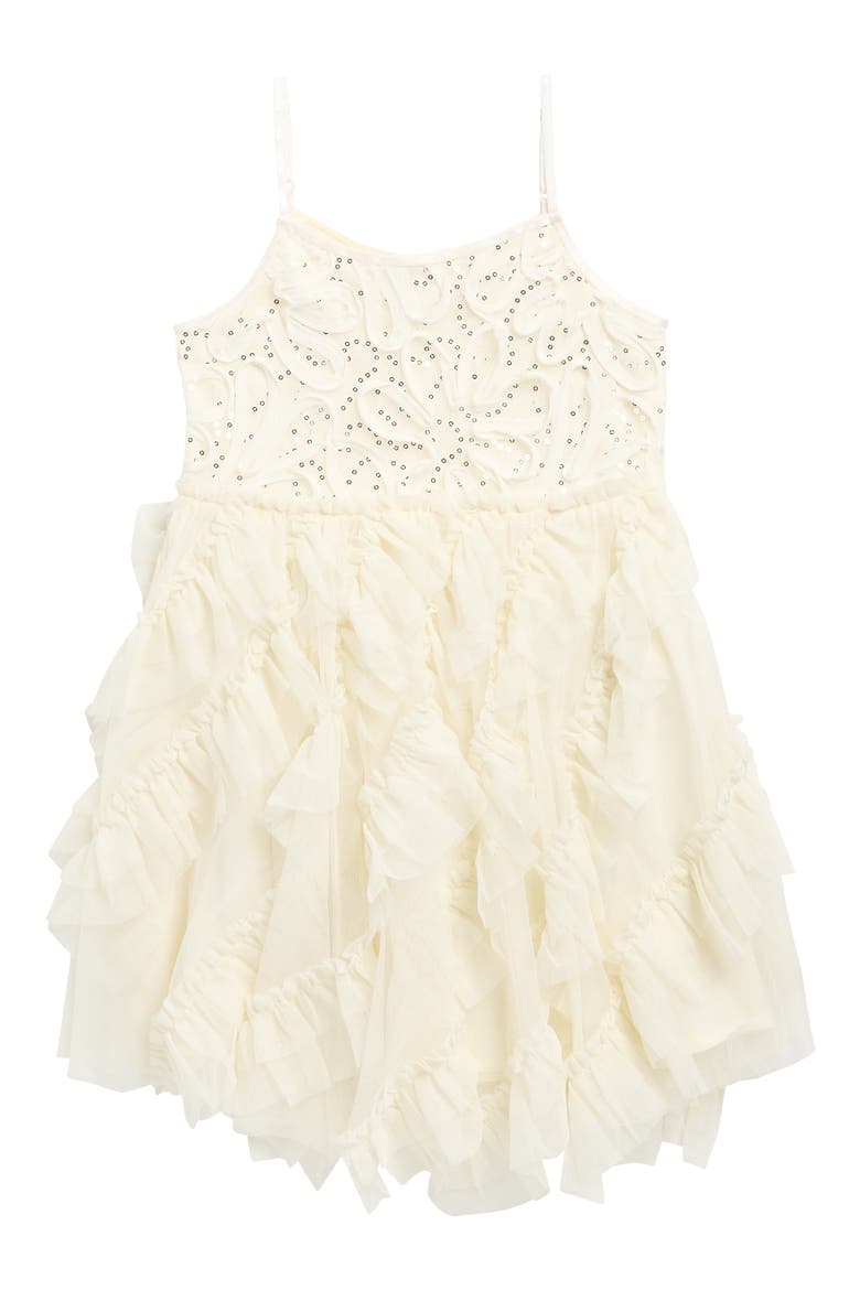 Kids' Soutache Party Dress, Main, color, IVORY
