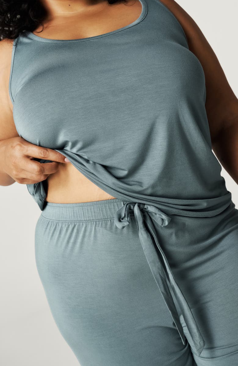 Posh Peanut Lace Trim Pajama Pants, Alternate, color, Blue