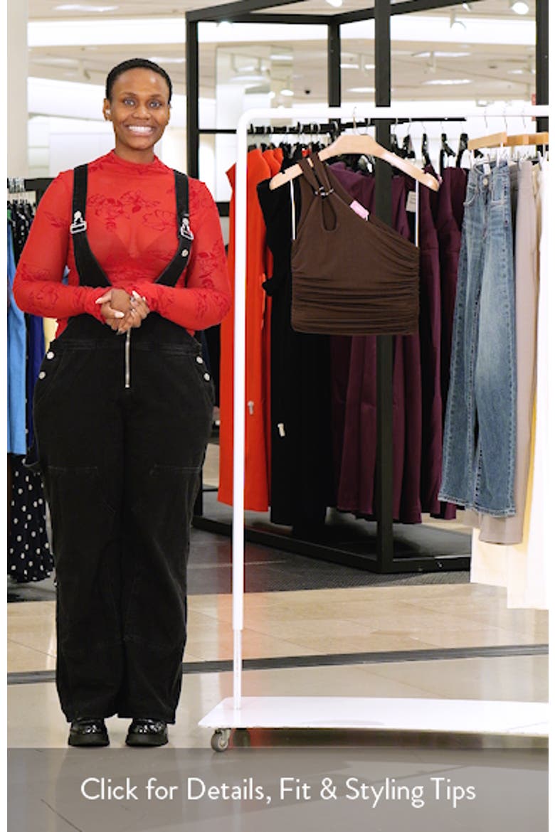 Lina Cutout One-Shoulder Crop Top video