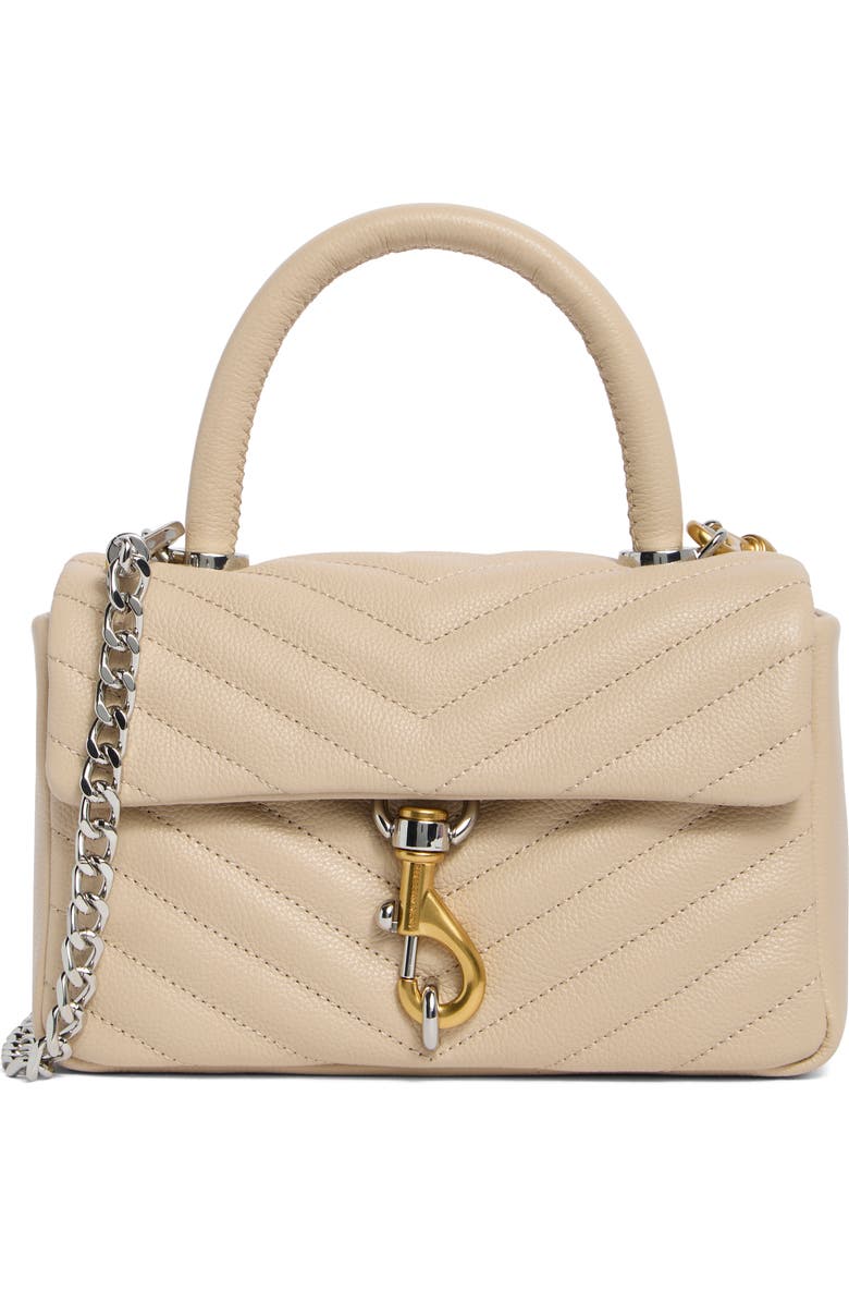 Rebecca Minkoff Edie Quilted Leather Top Handle Satchel, Main, color,