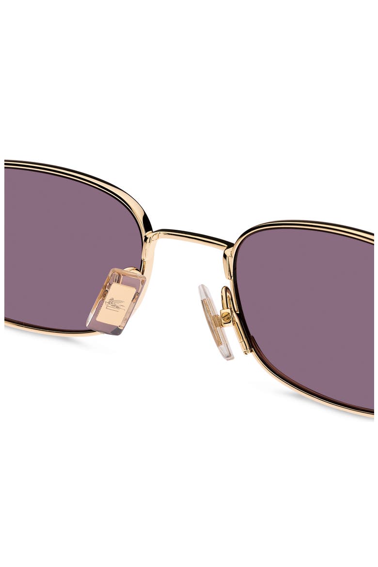 52mm Rectangular Sunglasses, Alternate, color, ROSE GOLD/ VIOLET