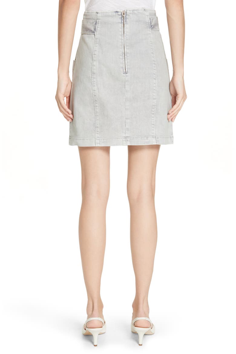 Denim Skirt, Alternate, color, SMOKE WASH
