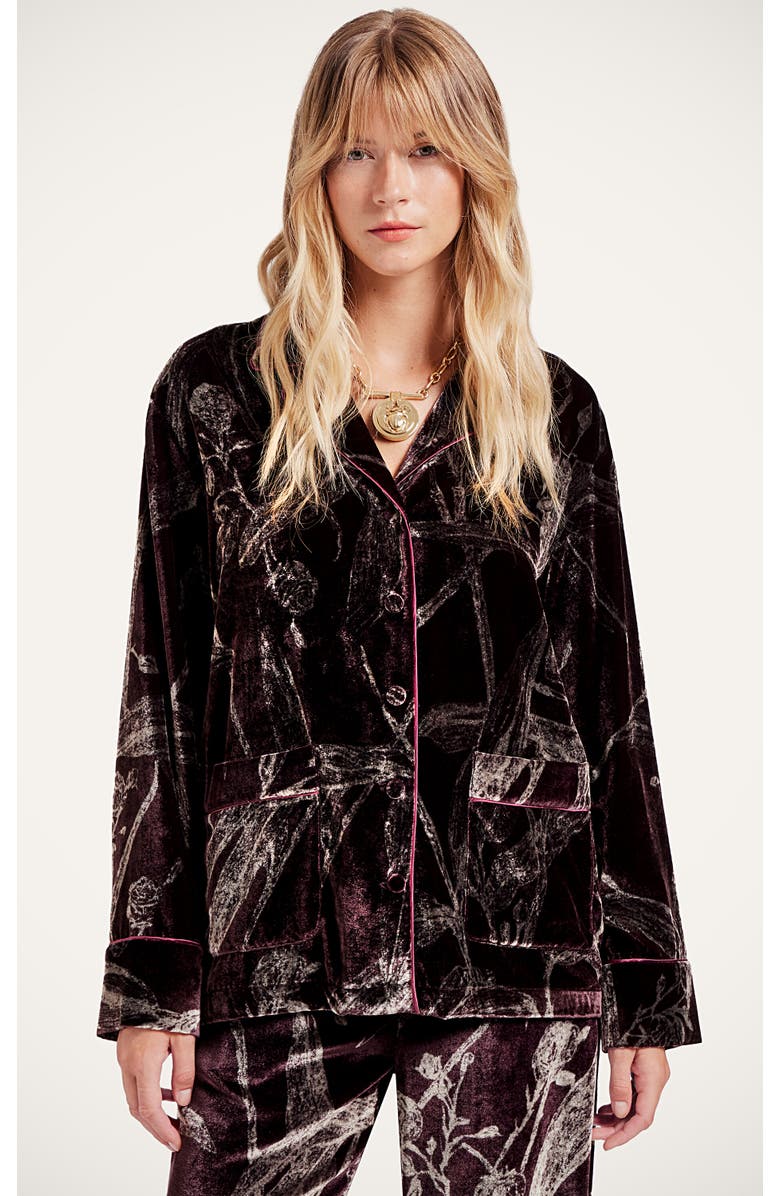 La DoubleJ Pajama Shirt, Main, color, Bamboo Burgundy