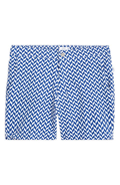 Calder Geo Print Swim Trunks
