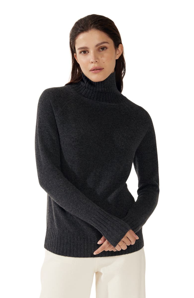Italic Emma Cashmere Relaxed Turtleneck Sweater, Alternate, color,