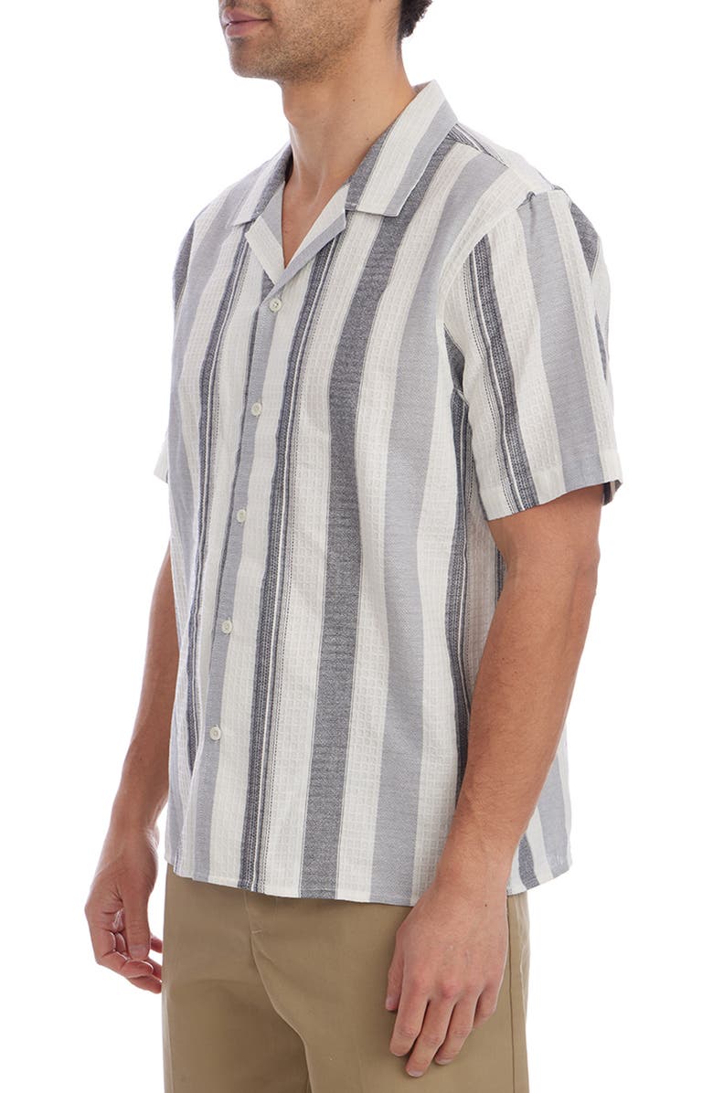 PX Textured Camp Shirt, Alternate, color, Navy