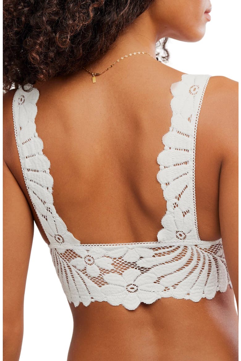 Petal Party Plunge Bralette, Alternate, color, CLEAN IVORY