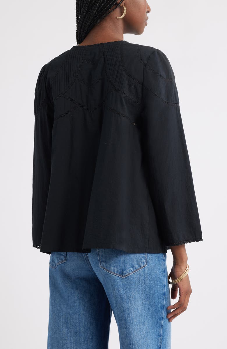 Treasure & Bond Lace Pintuck Cotton Top, Alternate, color,