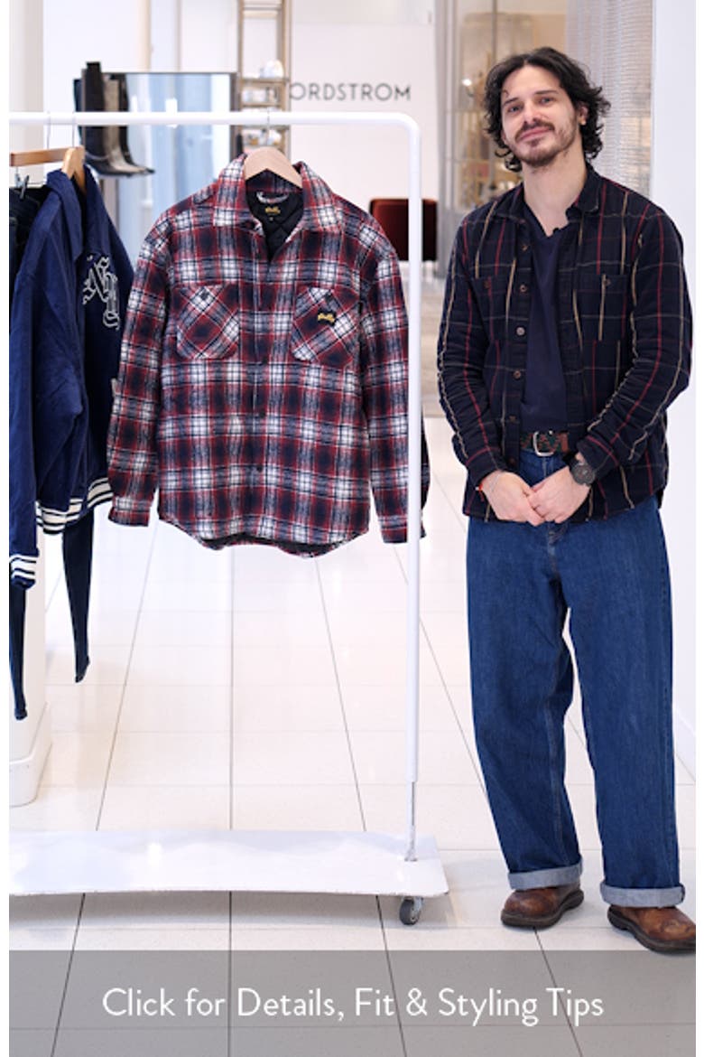 Quilted Plaid Cotton Flannel Button-Up Overshirt video