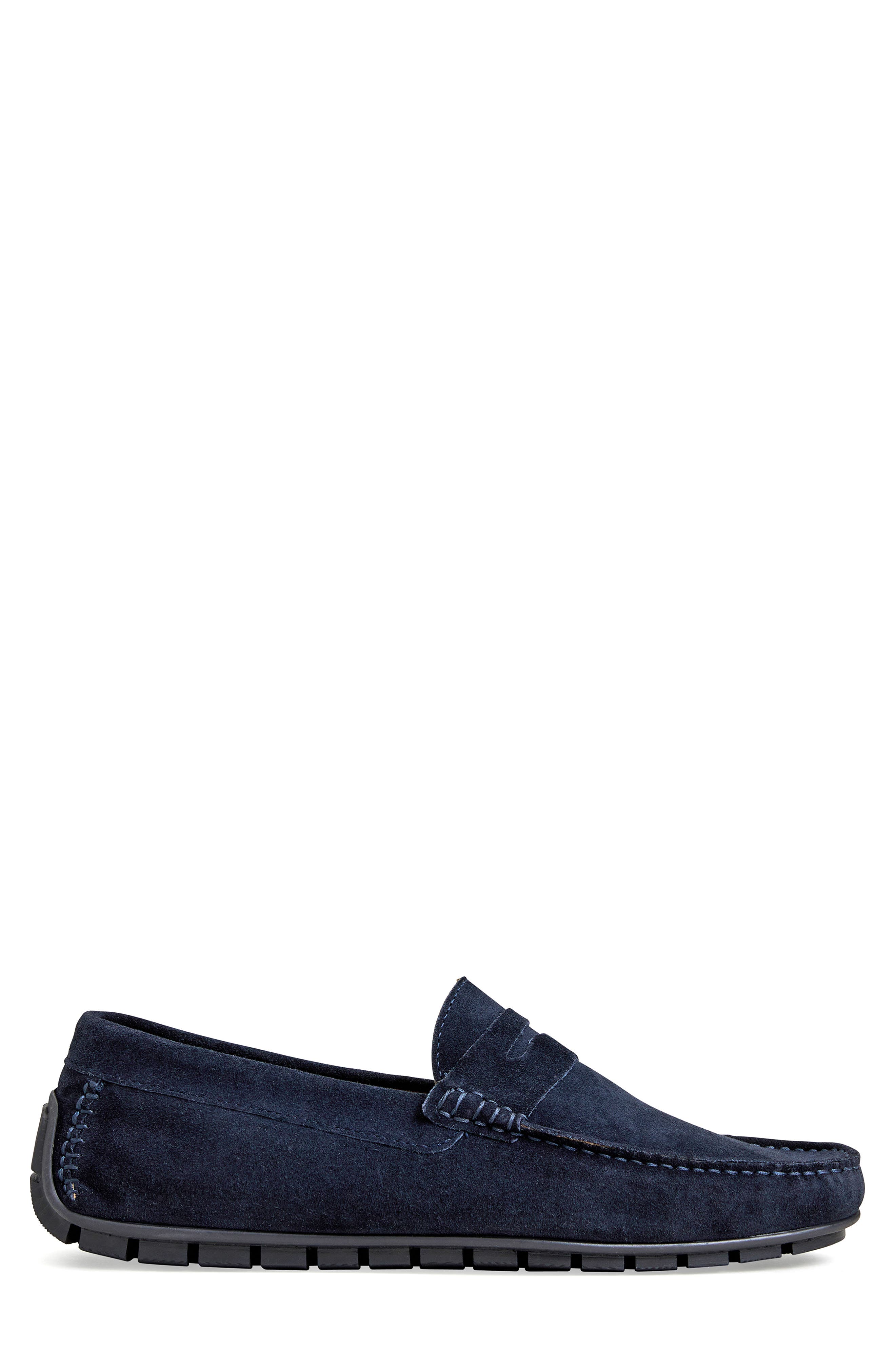 Bruno Magli Xane Driving Penny Loafer, Alternate, color, Navy Suede