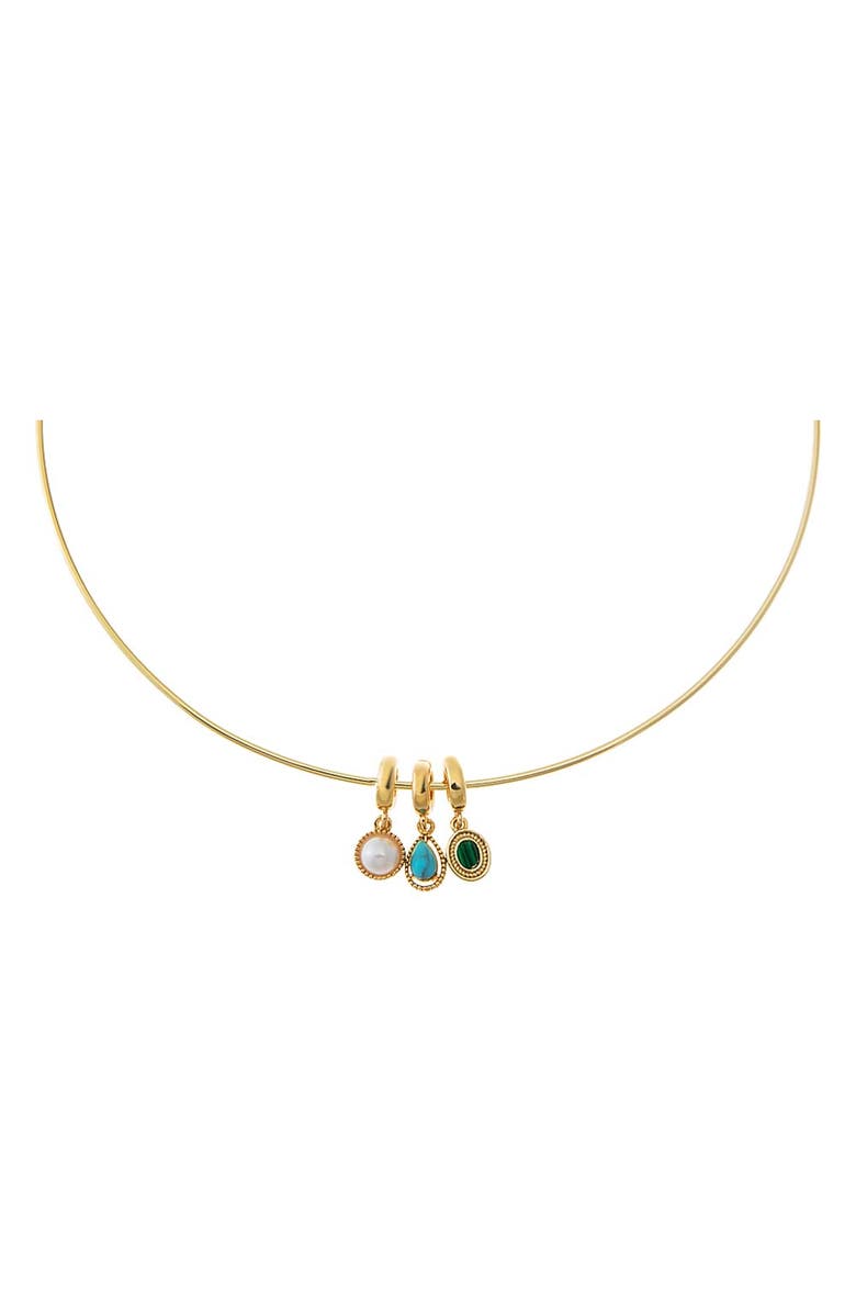 BY ADINA EDEN Summer Dangling Solid Thin Wire Choker Necklace, Alternate, color, Multi-Color