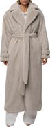 JLUXLABEL Uptown Belted Faux Fur Longline Coat