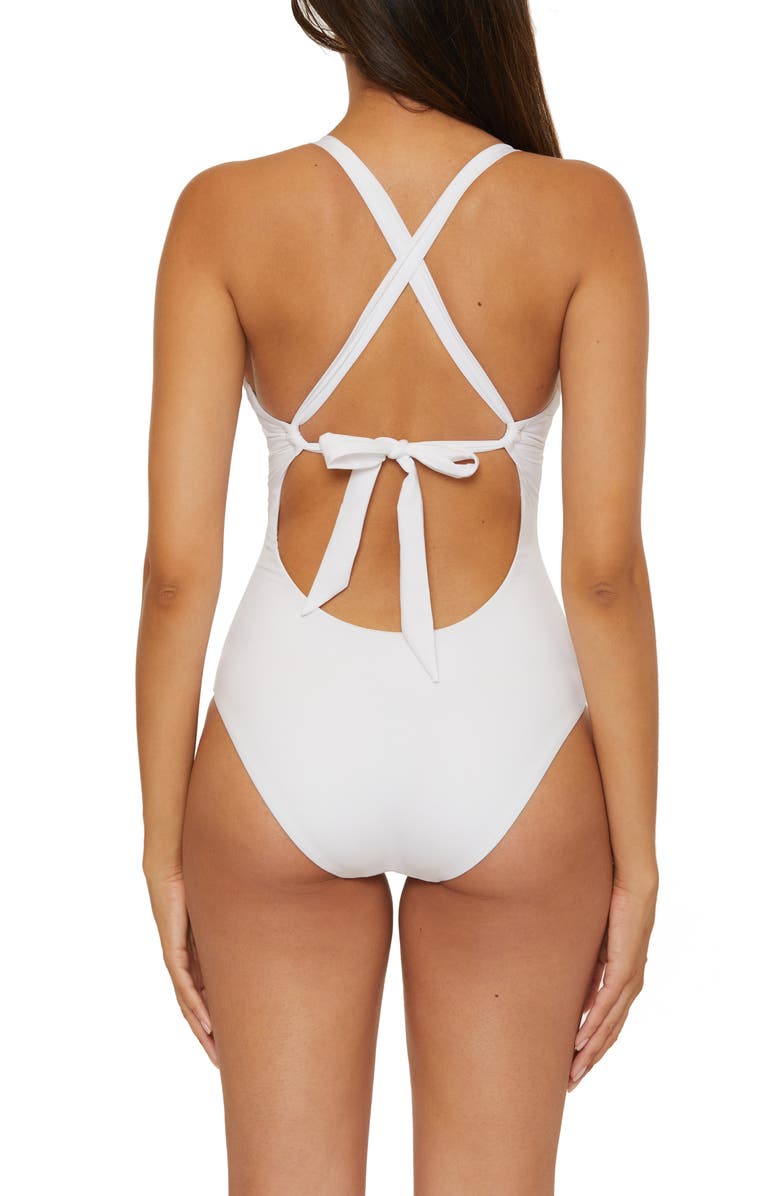 Becca Marble Canyon Ring One-Piece Swimsuit, Alternate, color, White