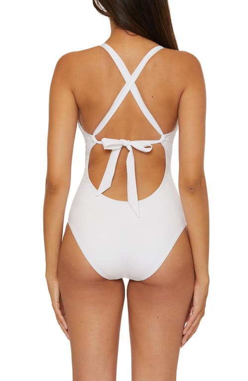 Becca Marble Canyon Ring One-piece Swimsuit In White