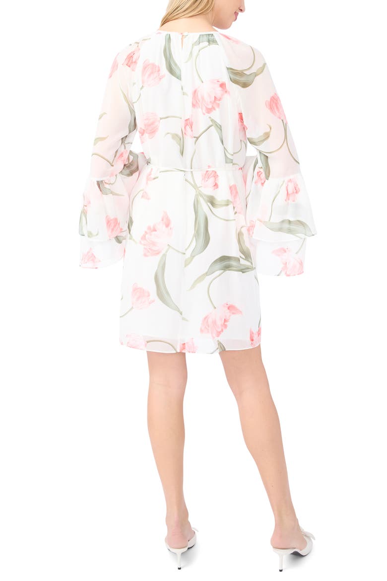 Efia Floral Print Long Sleeve Minidress, Alternate, color, ROSY TOUCH